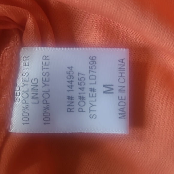 Balloon Sleeve Colorful Tie-Dye Cut Out Ruffle Mini Dreess. Sz M. NWOT - Picture 6 of 6